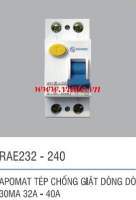 Aptomat tép chống giật 2P-32A/40A - Roman